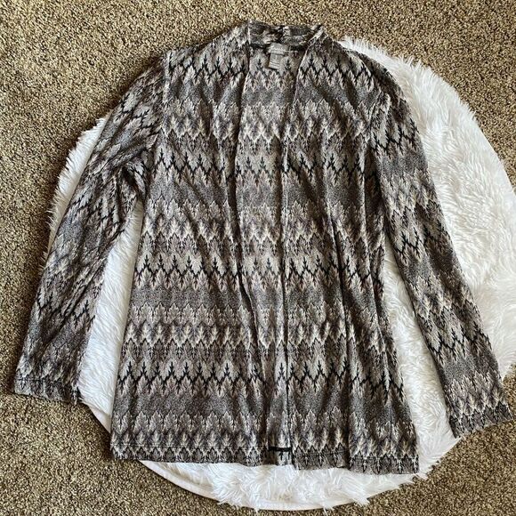 Chico’s Travelers Open Front Knit Cardigan Womens Size Medium - Picture 1 of 6
